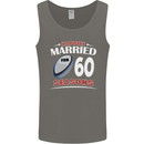60 Year Wedding Anniversary 60th Rugby Mens Vest Tank Top Charcoal