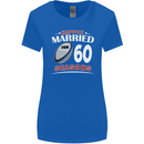 60 Year Wedding Anniversary 60th Rugby Womens Wider Cut T-Shirt Royal Blue