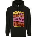 60s Keep the Love Flowing Funny Hippy Peace Mens 80% Cotton Hoodie Black