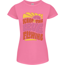 60s Keep the Love Flowing Funny Hippy Peace Womens Petite Cut T-Shirt Azalea