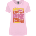 60s Keep the Love Flowing Funny Hippy Peace Womens Wider Cut T-Shirt Light Pink