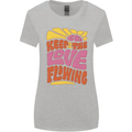 60s Keep the Love Flowing Funny Hippy Peace Womens Wider Cut T-Shirt Sports Grey