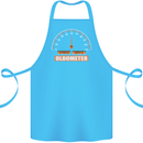 60th Birthday 60 Year Old Ageometer Funny Cotton Apron 100% Organic Turquoise