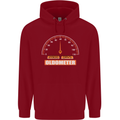 60th Birthday 60 Year Old Ageometer Funny Mens 80% Cotton Hoodie Red