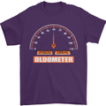 60th Birthday 60 Year Old Ageometer Funny Mens T-Shirt 100% Cotton Purple