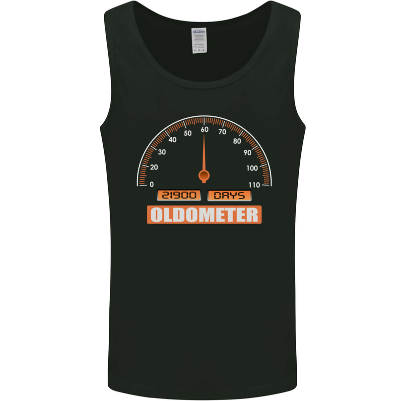 60th Birthday 60 Year Old Ageometer Funny Mens Vest Tank Top Black