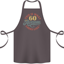 60th Birthday 60 Year Old Awesome Looks Like Cotton Apron 100% Organic Dark Grey