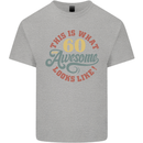 60th Birthday 60 Year Old Awesome Looks Like Mens Cotton T-Shirt Tee Top Sports Grey