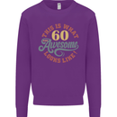 60th Birthday 60 Year Old Awesome Looks Like Mens Sweatshirt Jumper Purple