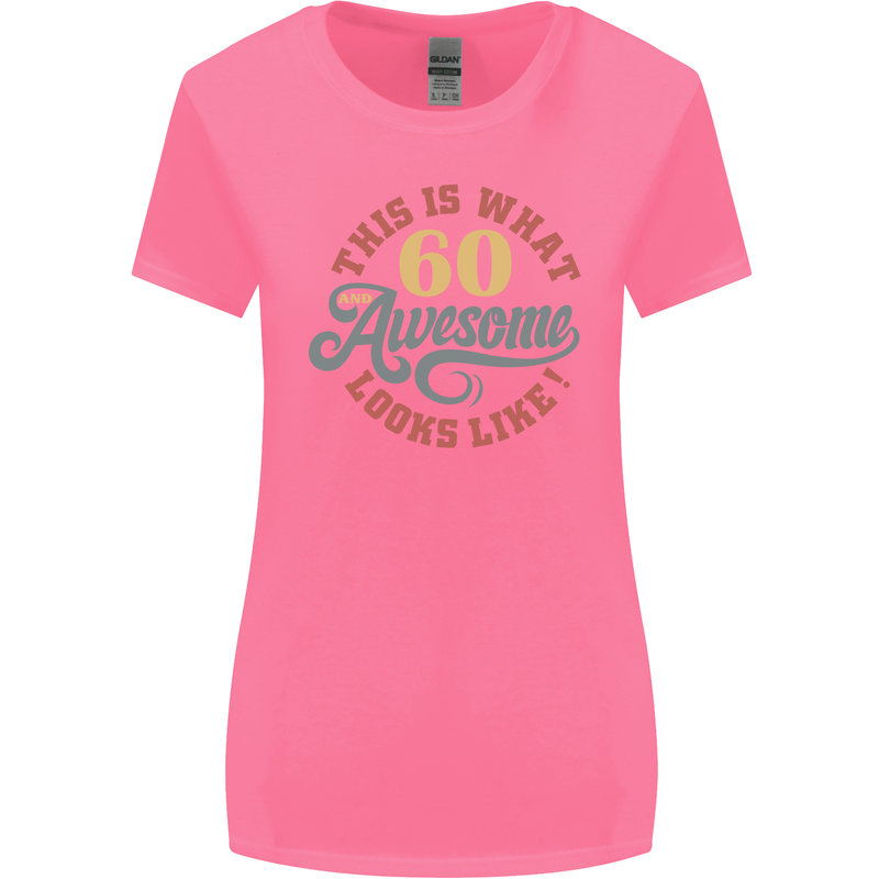 60th Birthday 60 Year Old Awesome Looks Like Womens Wider Cut T-Shirt Azalea