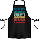 60th Birthday 60 Year Old Cotton Apron 100% Organic Black