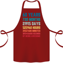 60th Birthday 60 Year Old Cotton Apron 100% Organic Maroon