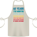 60th Birthday 60 Year Old Cotton Apron 100% Organic Natural