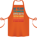 60th Birthday 60 Year Old Cotton Apron 100% Organic Orange