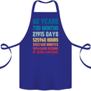 60th Birthday 60 Year Old Cotton Apron 100% Organic Royal Blue