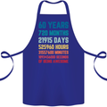 60th Birthday 60 Year Old Cotton Apron 100% Organic Royal Blue