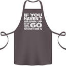 60th Birthday 60 Year Old Don't Grow Up Funny Cotton Apron 100% Organic Dark Grey