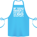 60th Birthday 60 Year Old Don't Grow Up Funny Cotton Apron 100% Organic Turquoise