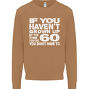 60th Birthday 60 Year Old Don't Grow Up Funny Mens Sweatshirt Jumper Caramel Latte