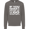 60th Birthday 60 Year Old Don't Grow Up Funny Mens Sweatshirt Jumper Charcoal