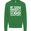 60th Birthday 60 Year Old Don't Grow Up Funny Mens Sweatshirt Jumper Irish Green
