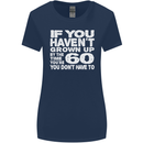 60th Birthday 60 Year Old Don't Grow Up Funny Womens Wider Cut T-Shirt Navy Blue