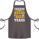 60th Birthday 60 Year Old Funny Alcohol Cotton Apron 100% Organic Dark Grey