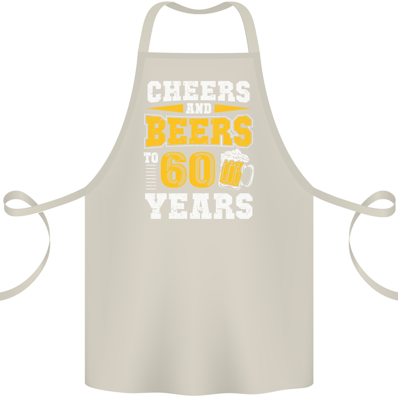 60th Birthday 60 Year Old Funny Alcohol Cotton Apron 100% Organic Natural