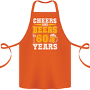 60th Birthday 60 Year Old Funny Alcohol Cotton Apron 100% Organic Orange