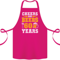 60th Birthday 60 Year Old Funny Alcohol Cotton Apron 100% Organic Pink