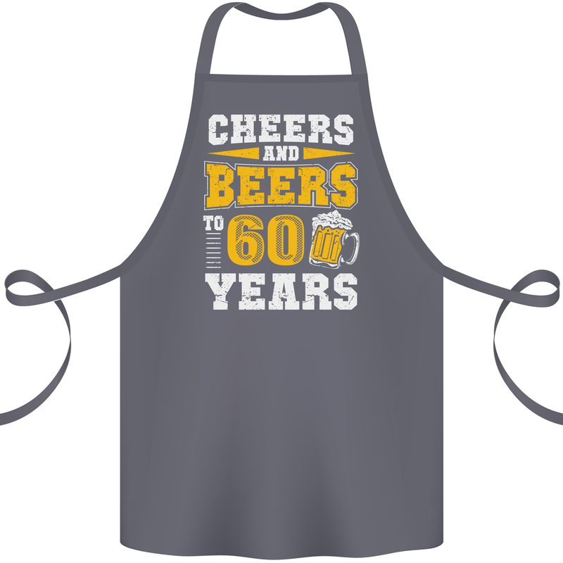60th Birthday 60 Year Old Funny Alcohol Cotton Apron 100% Organic Steel