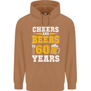 60th Birthday 60 Year Old Funny Alcohol Mens 80% Cotton Hoodie Caramel Latte