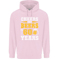 60th Birthday 60 Year Old Funny Alcohol Mens 80% Cotton Hoodie Light Pink