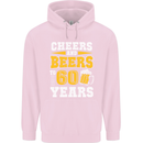 60th Birthday 60 Year Old Funny Alcohol Mens 80% Cotton Hoodie Light Pink