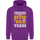 60th Birthday 60 Year Old Funny Alcohol Mens 80% Cotton Hoodie Purple