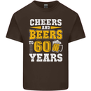 60th Birthday 60 Year Old Funny Alcohol Mens Cotton T-Shirt Tee Top Dark Chocolate