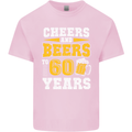 60th Birthday 60 Year Old Funny Alcohol Mens Cotton T-Shirt Tee Top Light Pink