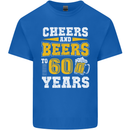 60th Birthday 60 Year Old Funny Alcohol Mens Cotton T-Shirt Tee Top Royal Blue
