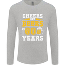 60th Birthday 60 Year Old Funny Alcohol Mens Long Sleeve T-Shirt Sports Grey