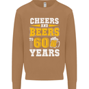60th Birthday 60 Year Old Funny Alcohol Mens Sweatshirt Jumper Caramel Latte
