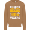 60th Birthday 60 Year Old Funny Alcohol Mens Sweatshirt Jumper Caramel Latte