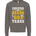 60th Birthday 60 Year Old Funny Alcohol Mens Sweatshirt Jumper Charcoal
