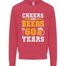 60th Birthday 60 Year Old Funny Alcohol Mens Sweatshirt Jumper Heliconia