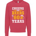 60th Birthday 60 Year Old Funny Alcohol Mens Sweatshirt Jumper Heliconia