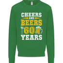 60th Birthday 60 Year Old Funny Alcohol Mens Sweatshirt Jumper Irish Green