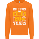 60th Birthday 60 Year Old Funny Alcohol Mens Sweatshirt Jumper Orange