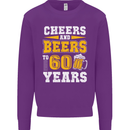 60th Birthday 60 Year Old Funny Alcohol Mens Sweatshirt Jumper Purple