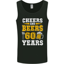 60th Birthday 60 Year Old Funny Alcohol Mens Vest Tank Top Black