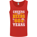 60th Birthday 60 Year Old Funny Alcohol Mens Vest Tank Top Red