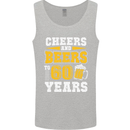 60th Birthday 60 Year Old Funny Alcohol Mens Vest Tank Top Sports Grey